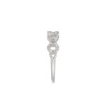 LADIES RING 0.15CT ROUND DIAMOND 14K WHITE GOLD - Image 3