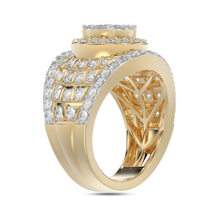 LADIES RING 2.00CT ROUND DIAMOND 10K YELLOW GOLD - Image 4