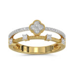 LADIES RING 0.20CT ROUND DIAMOND 14K YELLOW GOLD