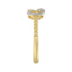 LADIES RING 0.10CT ROUND DIAMOND 10K YELLOW GOLD - Image 3
