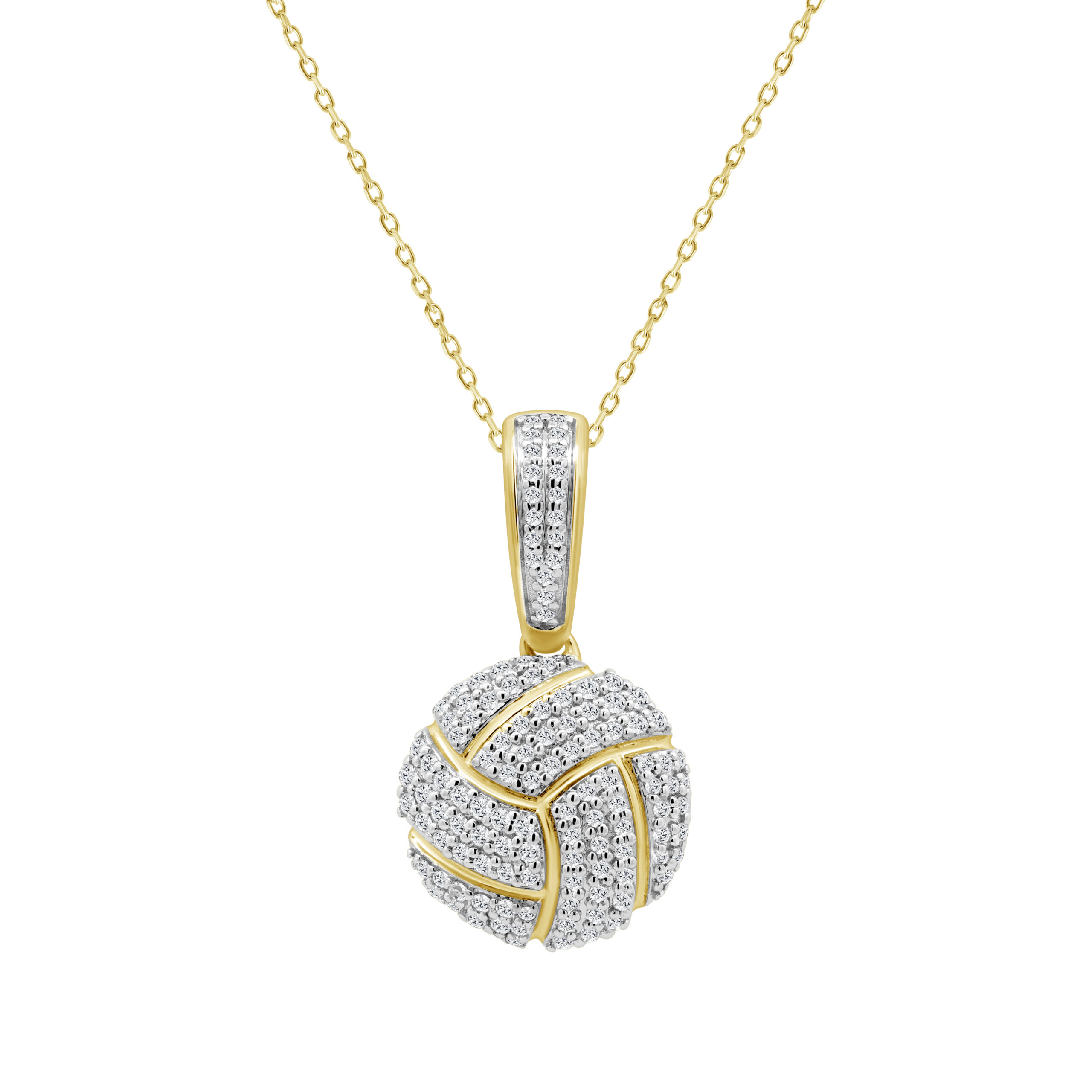 LADIES PENDANT WITH CHAIN 0.33CT ROUND DIAMOND 10K YELLOW GOLD 1 LADIES PENDANT WITH CHAIN 0.33CT ROUND DIAMOND 10K YELLOW GOLD - Image 1