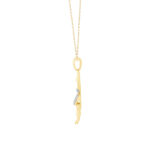 LADIES PENDANT WITH CHAIN 0.10CT ROUND DIAMOND 10K YELLOW GOLD - Image 3