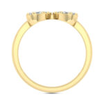 LADIES RING 0.25CT ROUND/BAGUETTE DIAMOND 14K YELLOW GOLD - Image 2