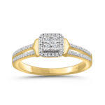 LADIES RING 0.20CT ROUND DIAMOND 10K YELLOW GOLD