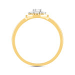 LADIES RING 0.20CT ROUND/BAGUETTE DIAMOND 10K YELLOW GOLD - Image 3