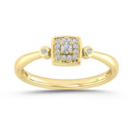 LADIES RING 0.10CT ROUND DIAMOND 10K YELLOW GOLD