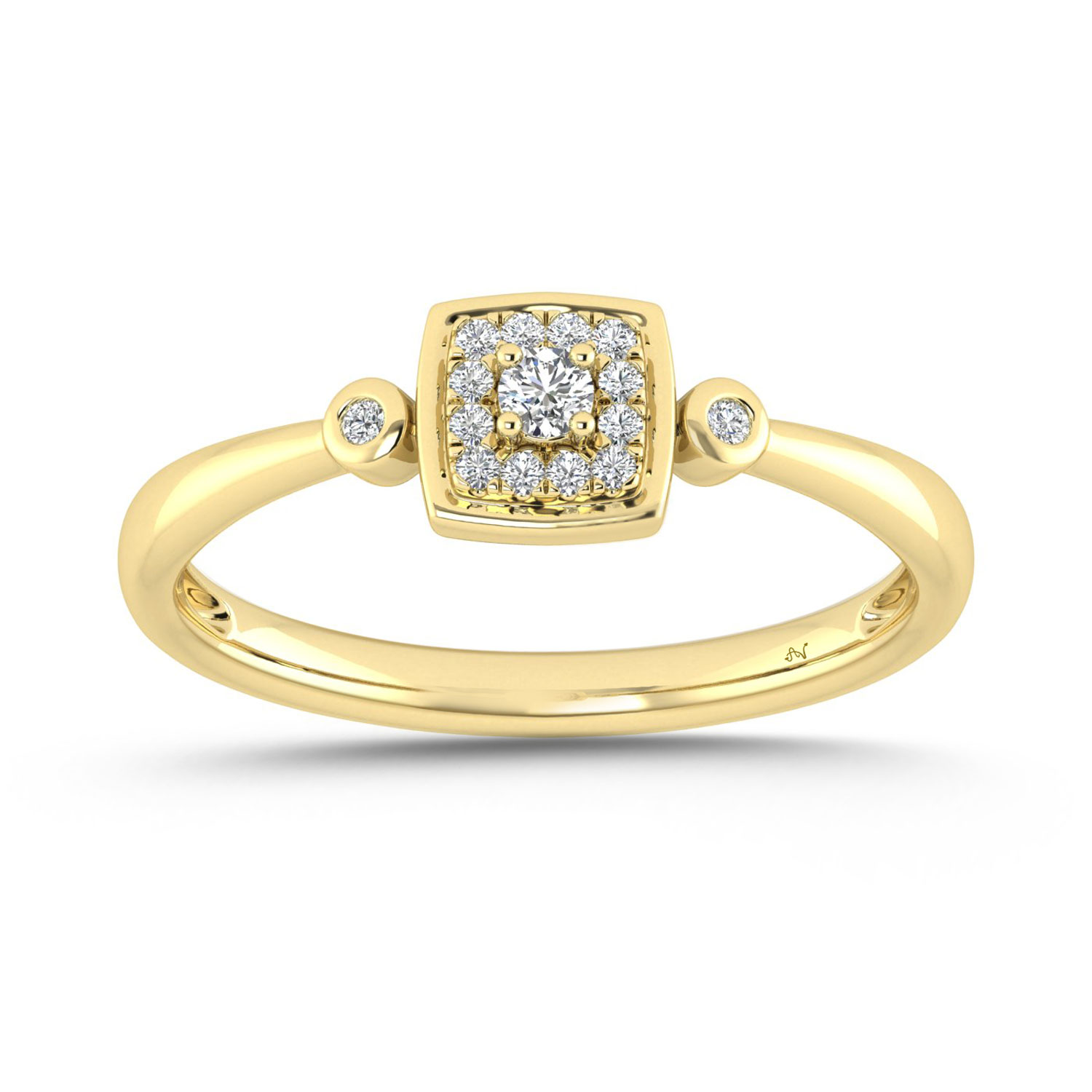 LADIES RING 0.10CT ROUND DIAMOND 10K YELLOW GOLD 1 LADIES RING 0.10CT ROUND DIAMOND 10K YELLOW GOLD - Image 1