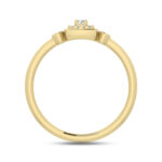 LADIES RING 0.10CT ROUND DIAMOND 10K YELLOW GOLD - Image 2
