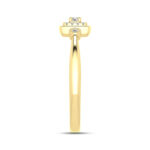 LADIES RING 0.10CT ROUND DIAMOND 10K YELLOW GOLD - Image 3