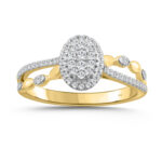 LADIES RING 0.25CT ROUND DIAMOND 10K YELLOW GOLD