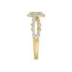 LADIES RING 0.25CT ROUND DIAMOND 10K YELLOW GOLD - Image 4