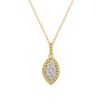 LADIES PENDANT 0.10CT ROUND DIAMOND 10K YELLOW GOLD