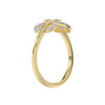 LADIES RING 0.15CT ROUND DIAMOND 10K YELLOW GOLD - Image 4