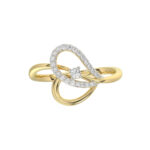 LADIES RING 0.15CT ROUND DIAMOND 10K YELLOW GOLD - Image 5