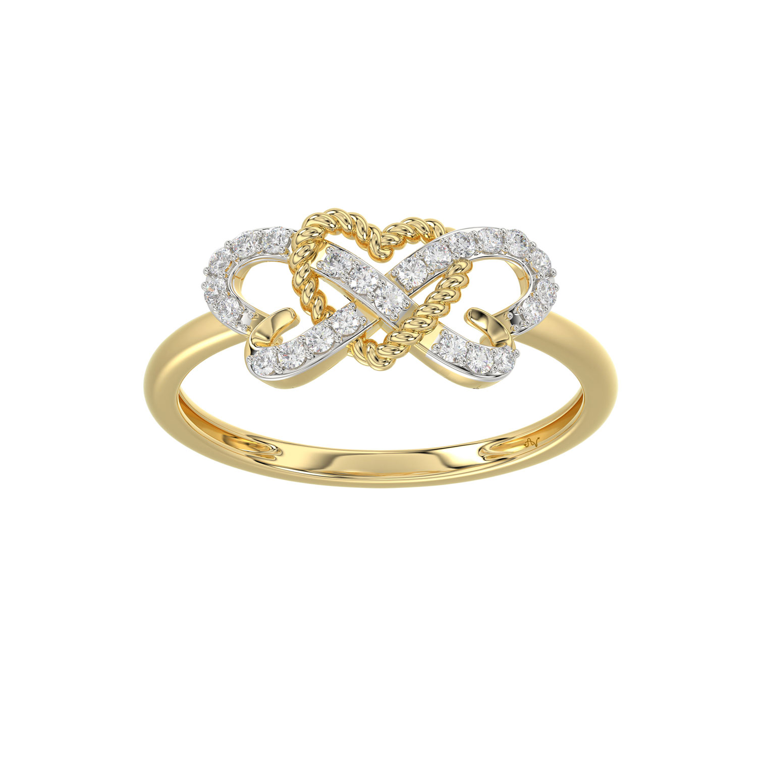 LADIES RING 0.15CT ROUND DIAMOND 10K YELLOW GOLD 1 LADIES RING 0.15CT ROUND DIAMOND 10K YELLOW GOLD - Image 1