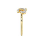 LADIES RING 0.15CT ROUND DIAMOND 10K YELLOW GOLD - Image 3