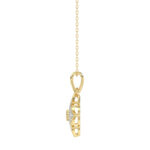 LADIES PENDANT 0.25CT ROUND DIAMOND 10K YELLOW GOLD - Image 2
