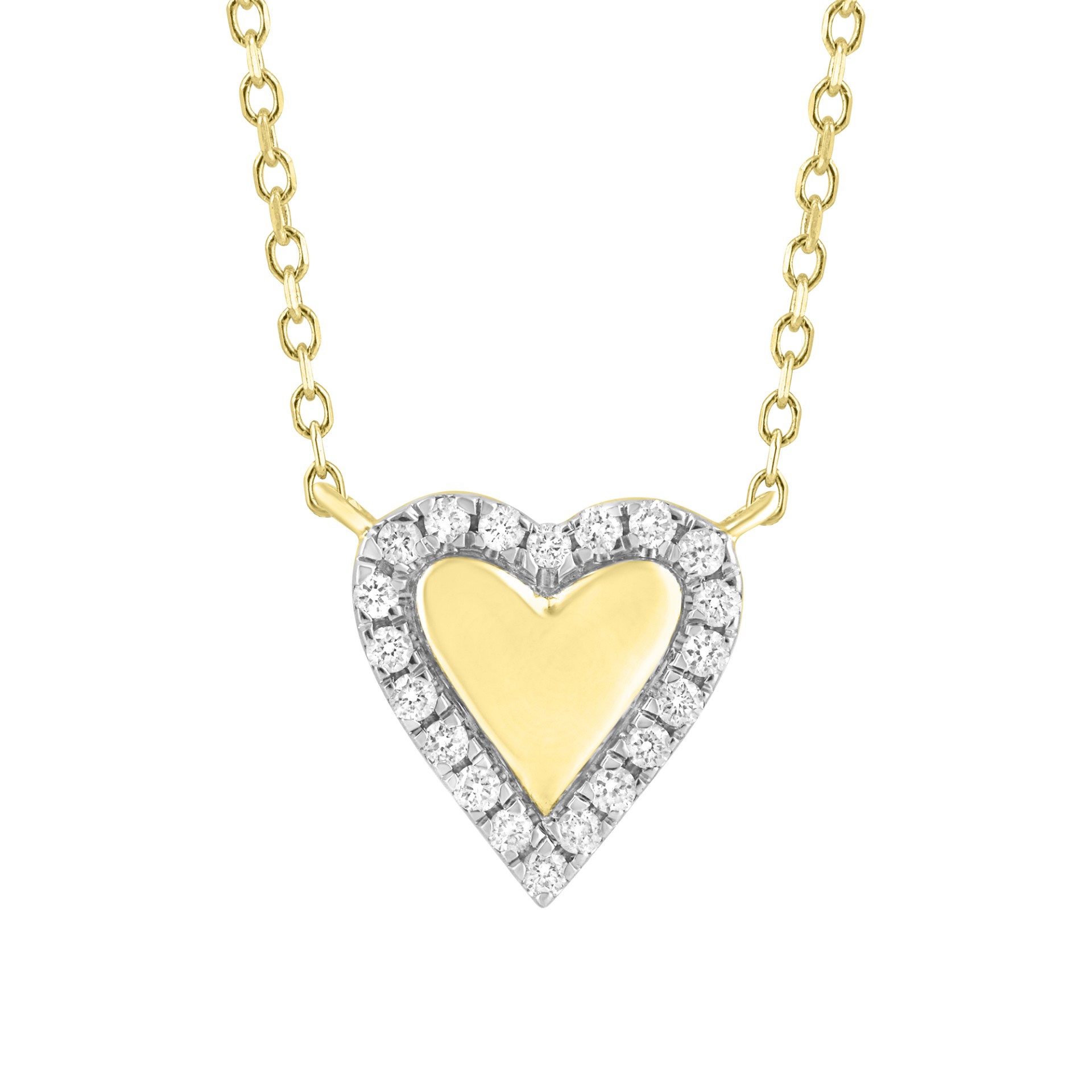LADIES NECKLACE 0.10CT ROUND DIAMOND 10K YELLOW GOLD 1 LADIES NECKLACE 0.10CT ROUND DIAMOND 10K YELLOW GOLD - Image 1