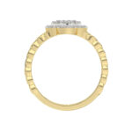 LADIES RING 0.25CT ROUND/BAGUETTE DIAMOND 10K YELLOW GOLD - Image 2