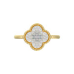 LADIES RING 0.25CT ROUND/BAGUETTE DIAMOND 10K YELLOW GOLD - Image 5