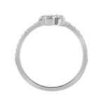 Elegance Ladies Round Diamond Cluster Fashion Ring In 10K White Gold – Marquise Design - Image 2