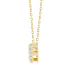 LADIES  PENDANT WITH CHAIN 0.50CT ROUND DIAMOND 14K YELLOW GOLD - Image 3