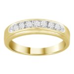 MEN'S BAND 0.33CT ROUND DIAMOND 10K YELLOW GOLD