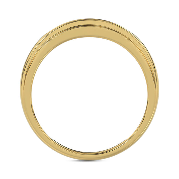 MEN'S BAND 0.25CT ROUND DIAMOND 10K YELLOW GOLD - Image 2