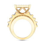 LADIES RING 4.00CT ROUND/PRINCESS/BAGUETTE DIAMOND 10K YELLOW GOLD - Image 2