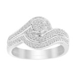 LADIES BIRDAL RING 0.33CT ROUND DIAMOND 10K WHITE GOLD