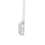 LADIES NECKLACE 2 1/2CT ROUND/PEAR/OVAL DIAMOND 14K WHITE GOLD (CENTER STONE ROUND/PEAR/OVAL DIAMOND 1/2CT 3/4CT 5/8CT ) - Image 2