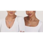 LADIES NECKLACE 3 1/3CT ROUND DIAMOND 14K WHITE GOLD - Image 4