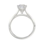 LADIES SOLITAIRE RING 1 1/2CT PRINCESS DIAMOND 14K WHITE GOLD - Image 2