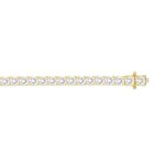 LADIES BRACELET 7CT ROUND DIAMOND 14K YELLOW GOLD - Image 3