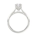 LADIES SOLITAIRE RING 2CT OVAL DIAMOND 14K WHITE GOLD - Image 2