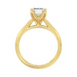 LADIES SOLITAIRE RING 3CT EMERALD DIAMOND 14K YELLOW GOLD (CENTER STONE EMERALD DIAMOND 3CT ) - Image 2