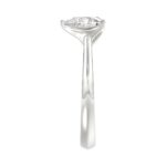 LADIES SOLITAIRE RING 1 1/2CT PEAR DIAMOND 14K WHITE GOLD - Image 4
