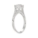 LADIES RING 2CT ROUND DIAMOND 14K WHITE GOLD (CENTER STONE ROUND DIAMOND 1 5/8CT ) - Image 3