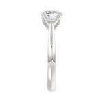 LADIES SOLITAIRE RING 2CT ROUND DIAMOND 14K WHITE GOLD - Image 4