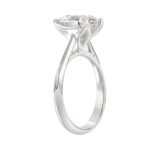 LADIES SOLITAIRE RING 3CT PEAR DIAMOND 14K WHITE GOLD - Image 3