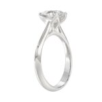LADIES SOLITAIRE RING 2CT PEAR DIAMOND 14K WHITE GOLD - Image 3