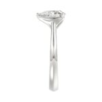 LADIES SOLITAIRE RING 2CT PEAR DIAMOND 14K WHITE GOLD - Image 4