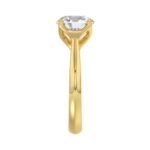 LADIES SOLITAIRE RING 3CT ROUND DIAMOND 14K YELLOW GOLD - Image 4