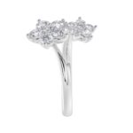 LADIES RING 1CT ROUND DIAMOND 14K WHITE GOLD - Image 3