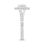 LADIES RING 1 1/2CT ROUND DIAMOND 14K WHITE GOLD (CENTER STONE ROUND DIAMOND 1CT) - Image 3