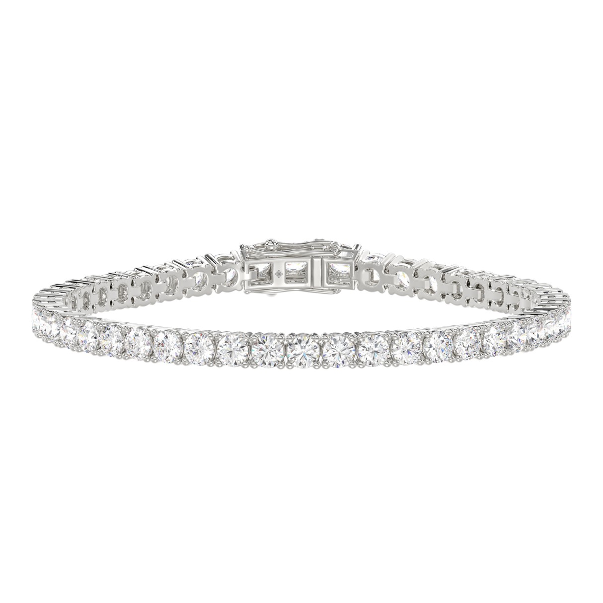 14K WHITE GOLD 3CT ROUND DIAMOND LADIES BRACELET 1 14K WHITE GOLD 3CT ROUND DIAMOND LADIES BRACELET - Image 1
