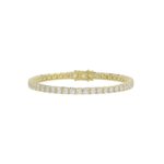 14K YELLOW GOLD 3CT ROUND DIAMOND LADIES BRACELET