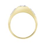 MEN'S RING 2CT ROUND/PRINCESS DIAMOND 14K YELLOW GOLD - Image 2