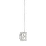 14K WHITE GOLD 1.00CT ROUND DIAMOND LADIES SOLITAIRE PENDANT WITH UNDER-PASS CHAIN (CENTER STONE ROUND DIAMOND 1CT) - Image 2
