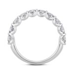 LADIES BAND 1CT ROUND DIAMOND 14K WHITE GOLD - Image 2